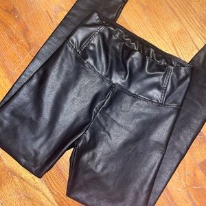 Faux leather leggings